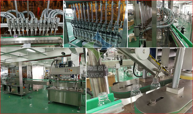 500ml全自動膏液灌裝生產線,500ml膏液灌裝旋蓋流水線