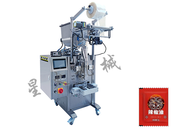 立式辣椒油自動包裝機,小型醬料包裝設備